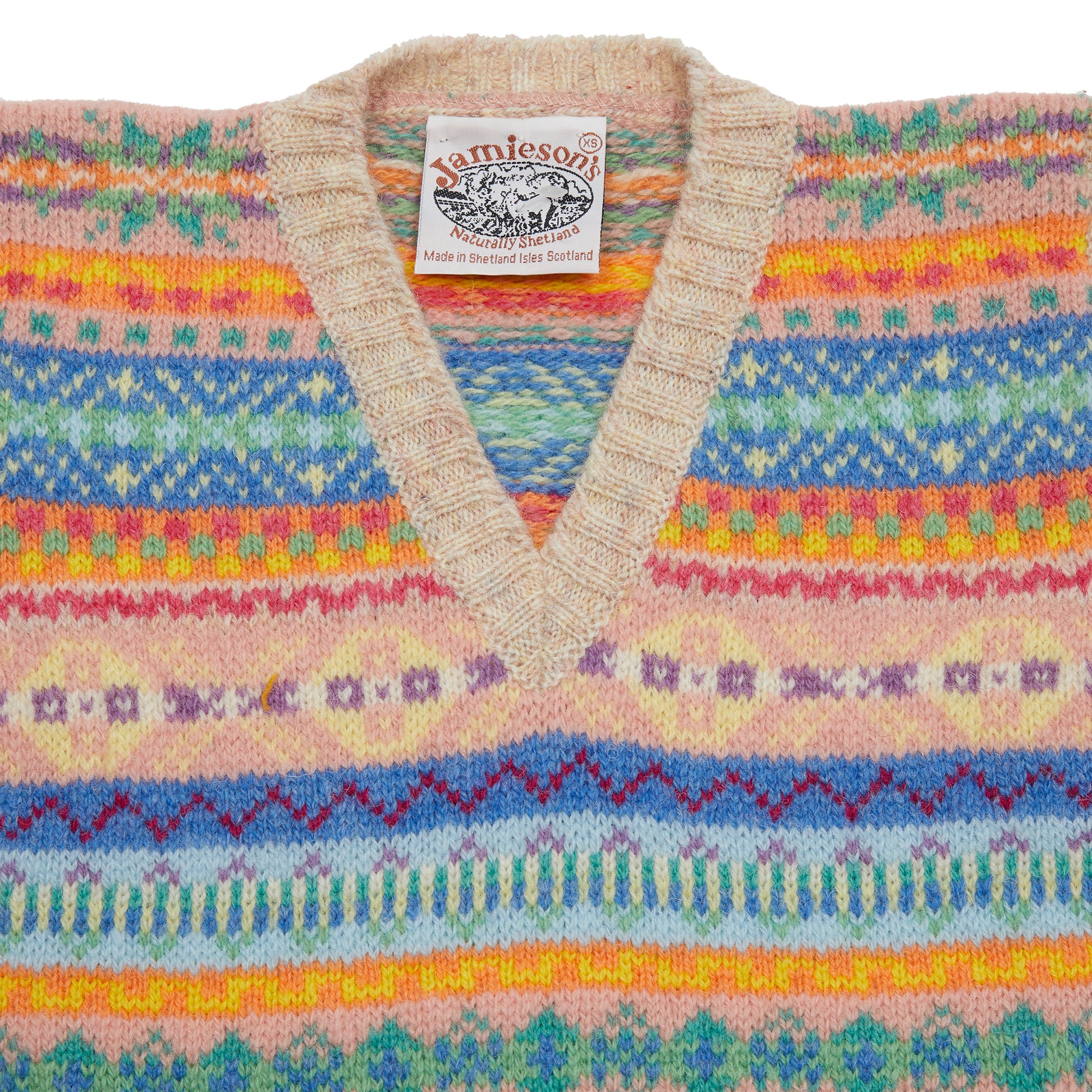 Jamieson's Fair Isle Slipover in Oyster