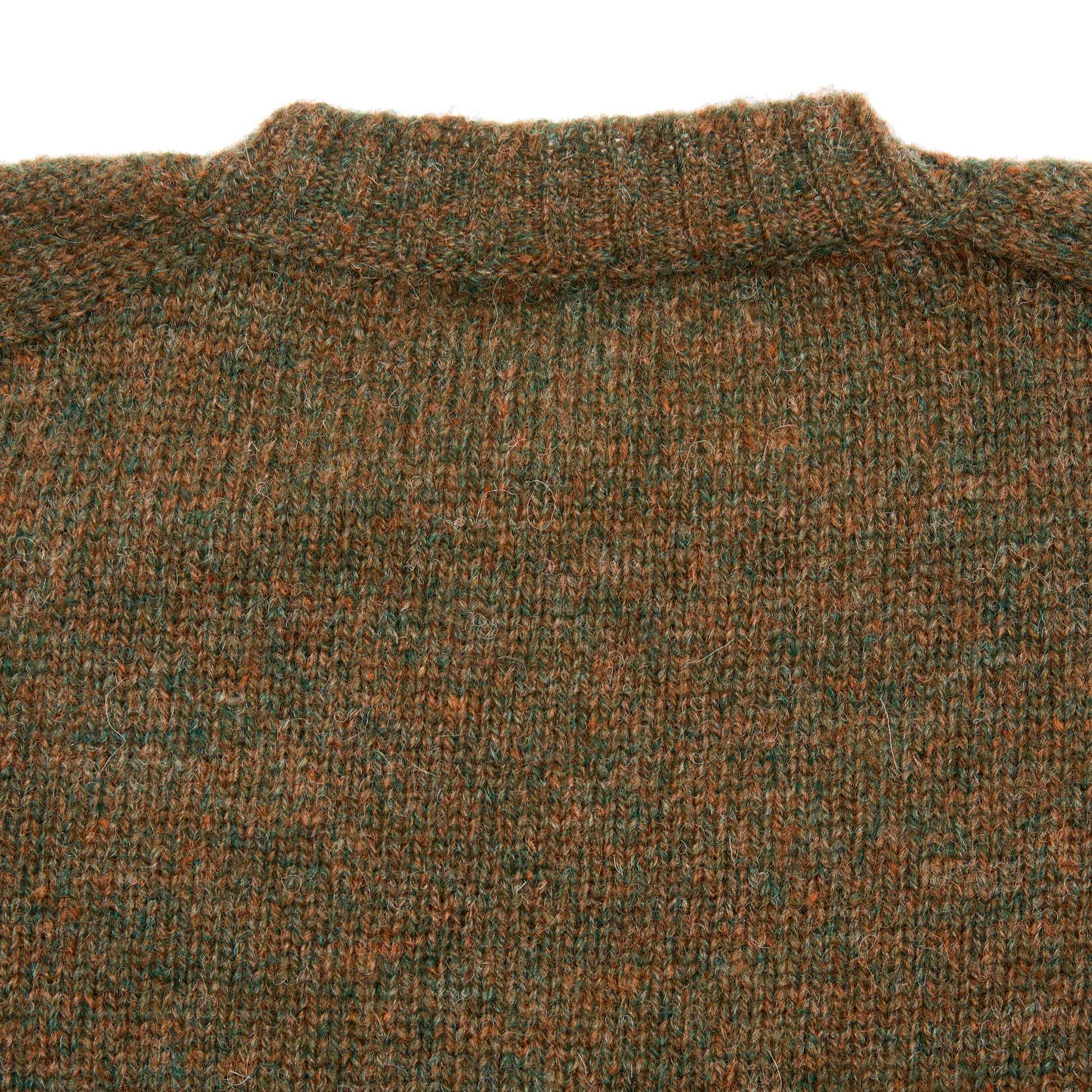 Jamieson's Shetland Jumper in Tan Green
