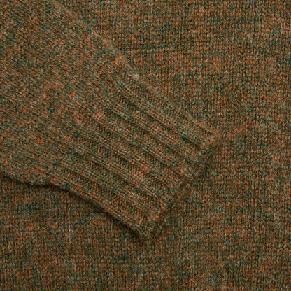 Jamieson's Shetland Jumper in Tan Green
