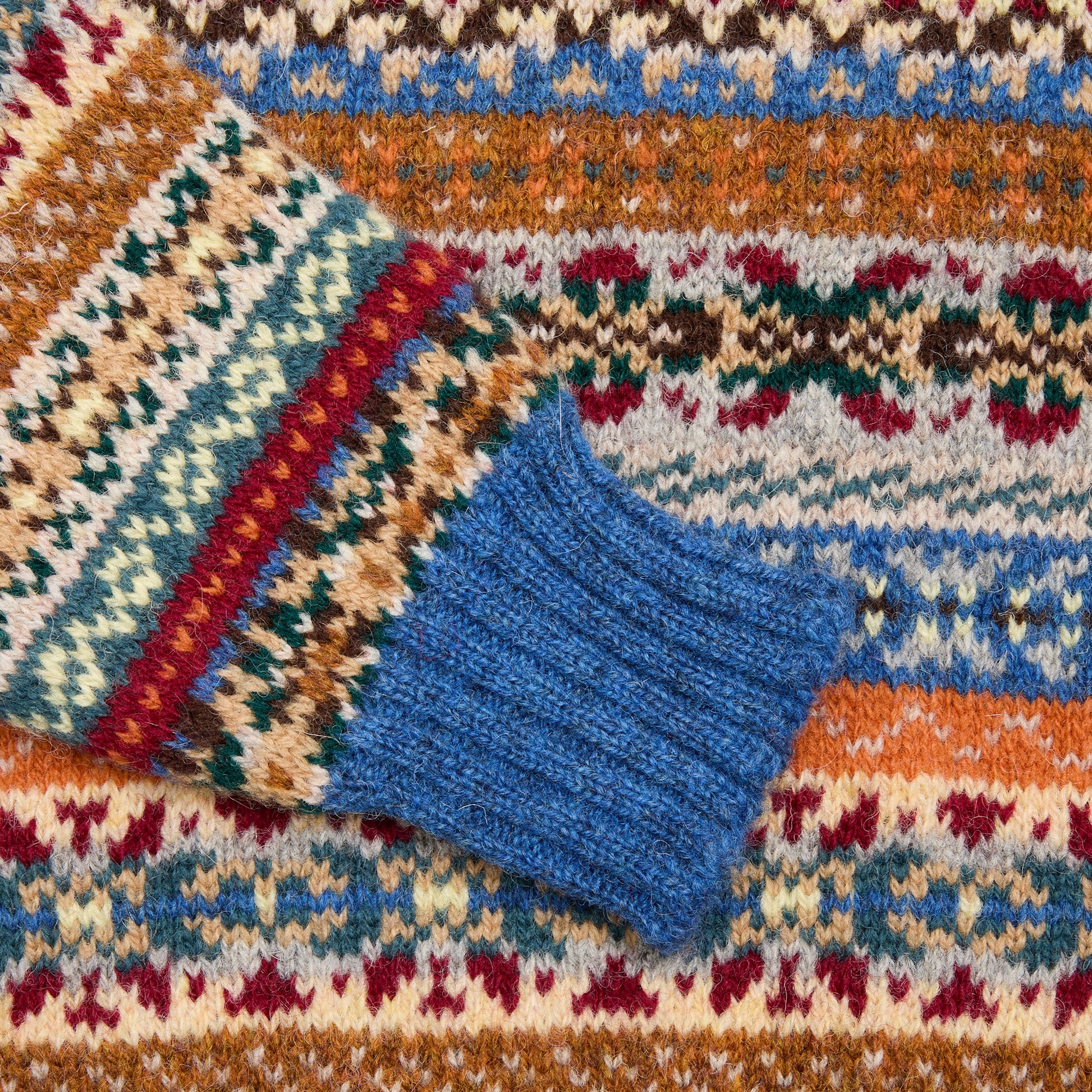 Jamieson's Fair Isle Jumper in Clyde Blue