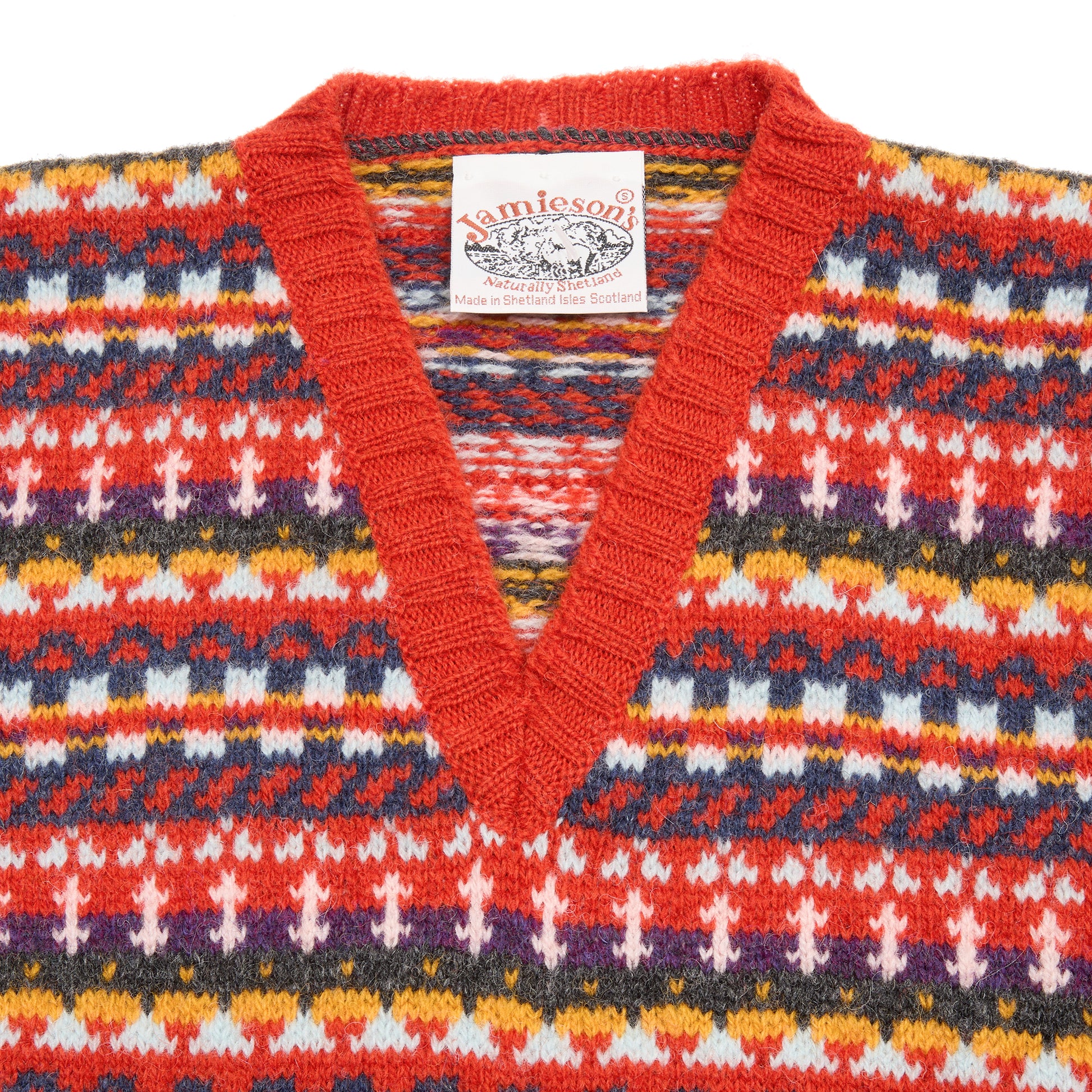  Jamieson's Fair Isle Slipover in Ginger