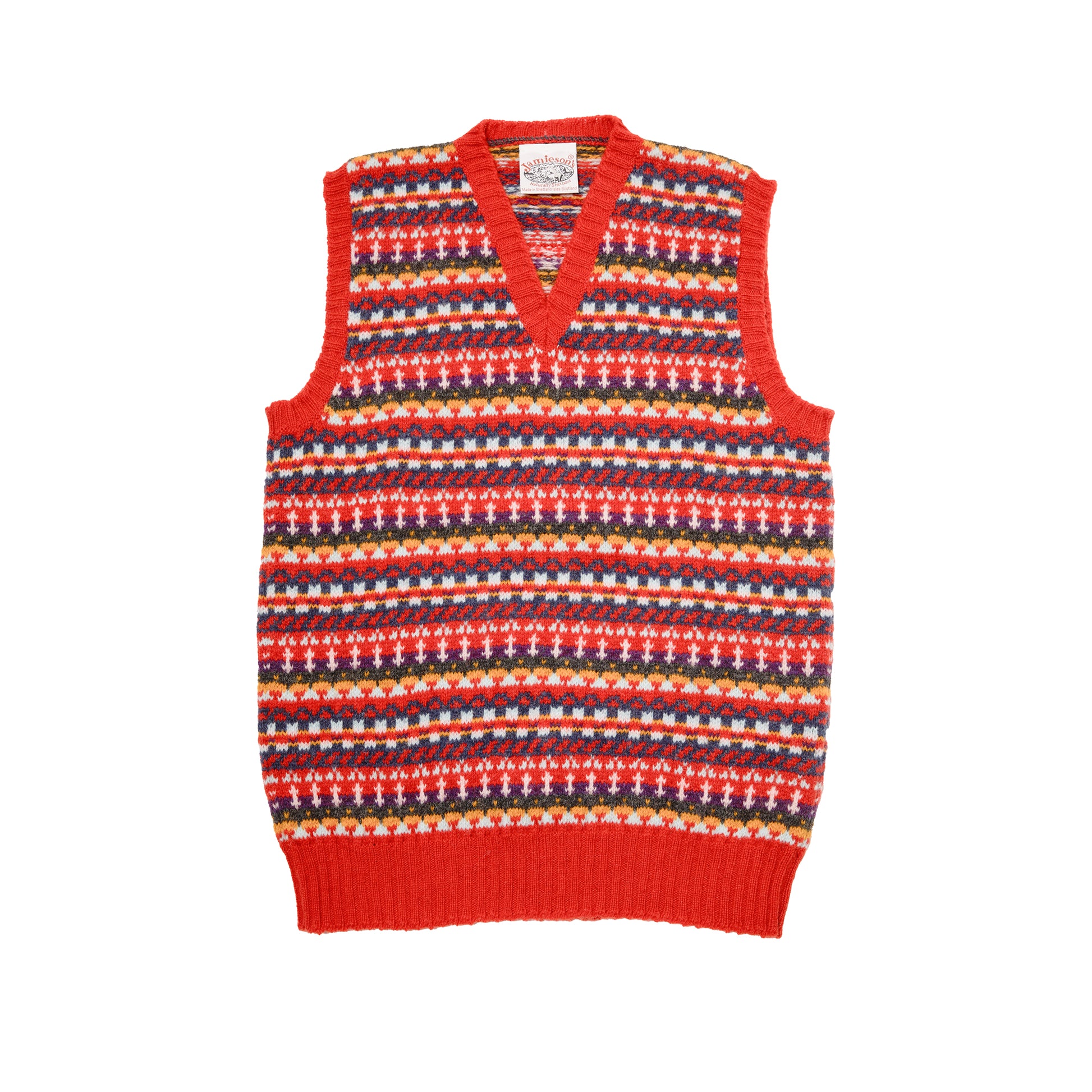 Jamieson's Fair Isle Slipover in Ginger