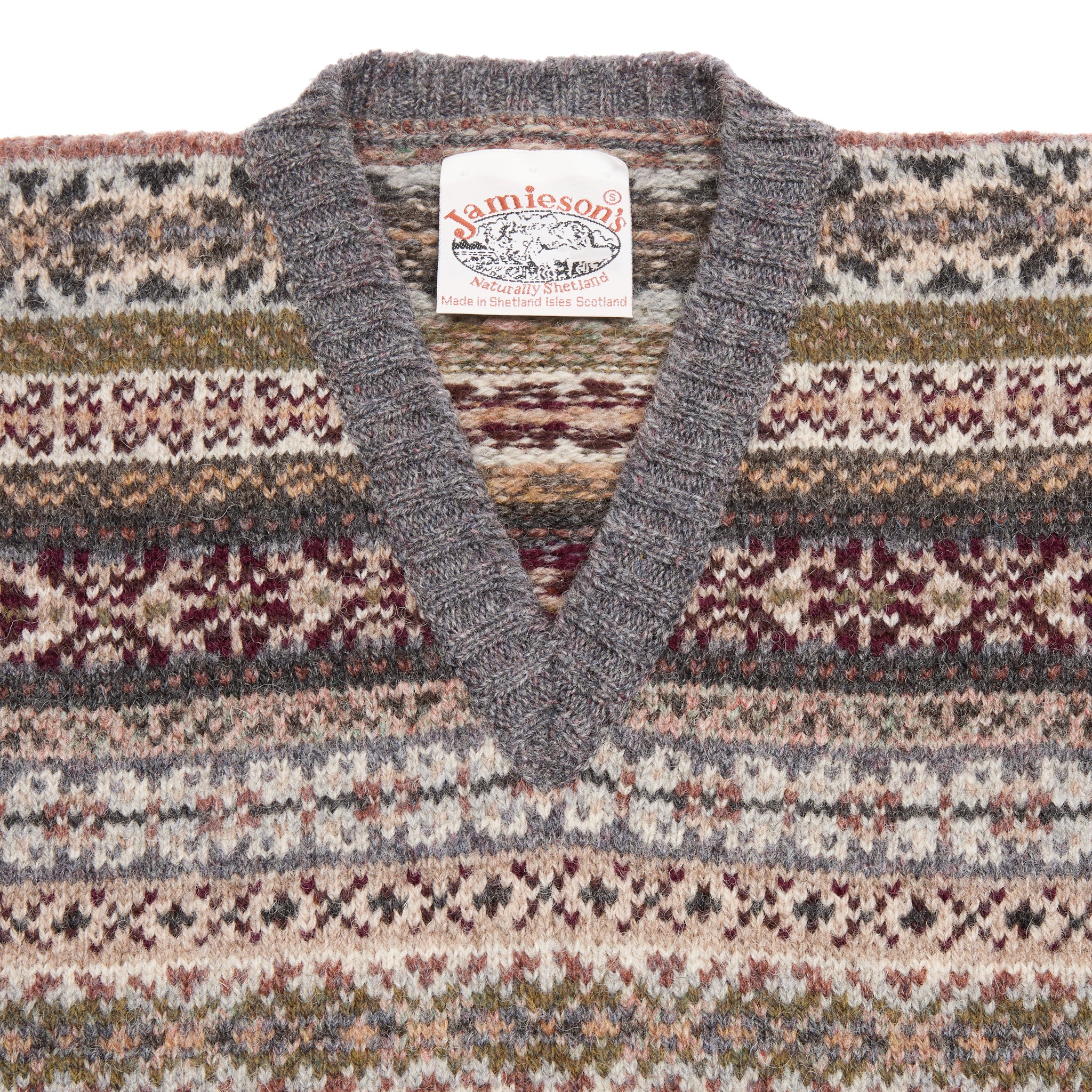 Jamieson's Fair Isle Slipover in Grey – Dick's Edinburgh