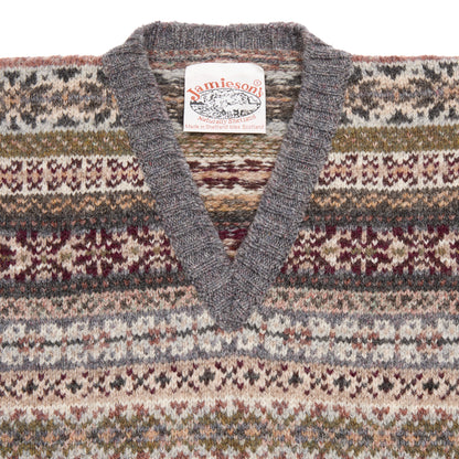 Jamieson's Fair Isle Slipover in Grey