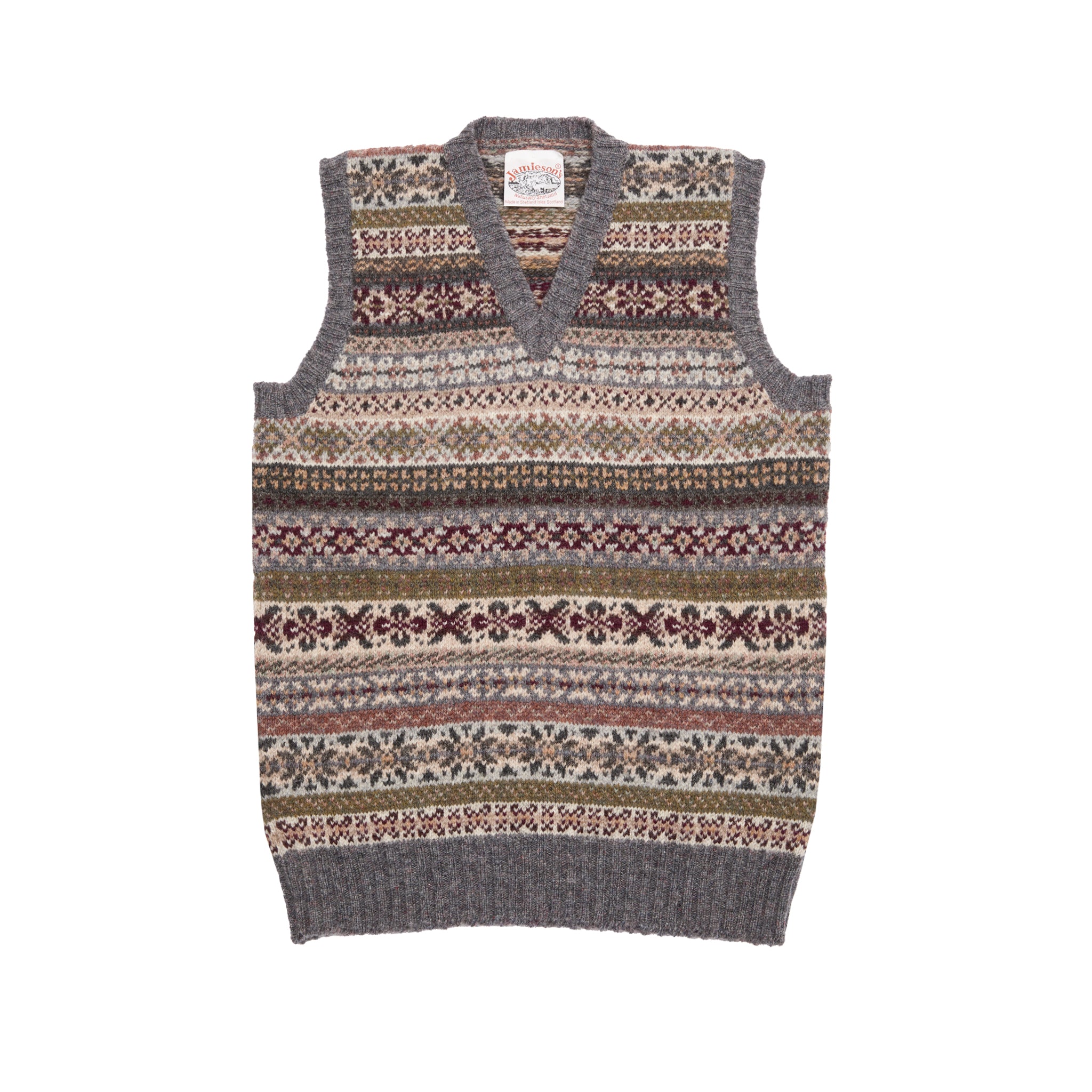 Jamieson's Fair Isle Slipover in Grey – Dick's Edinburgh