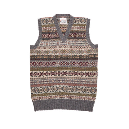 Jamieson's Fair Isle Slipover in Grey