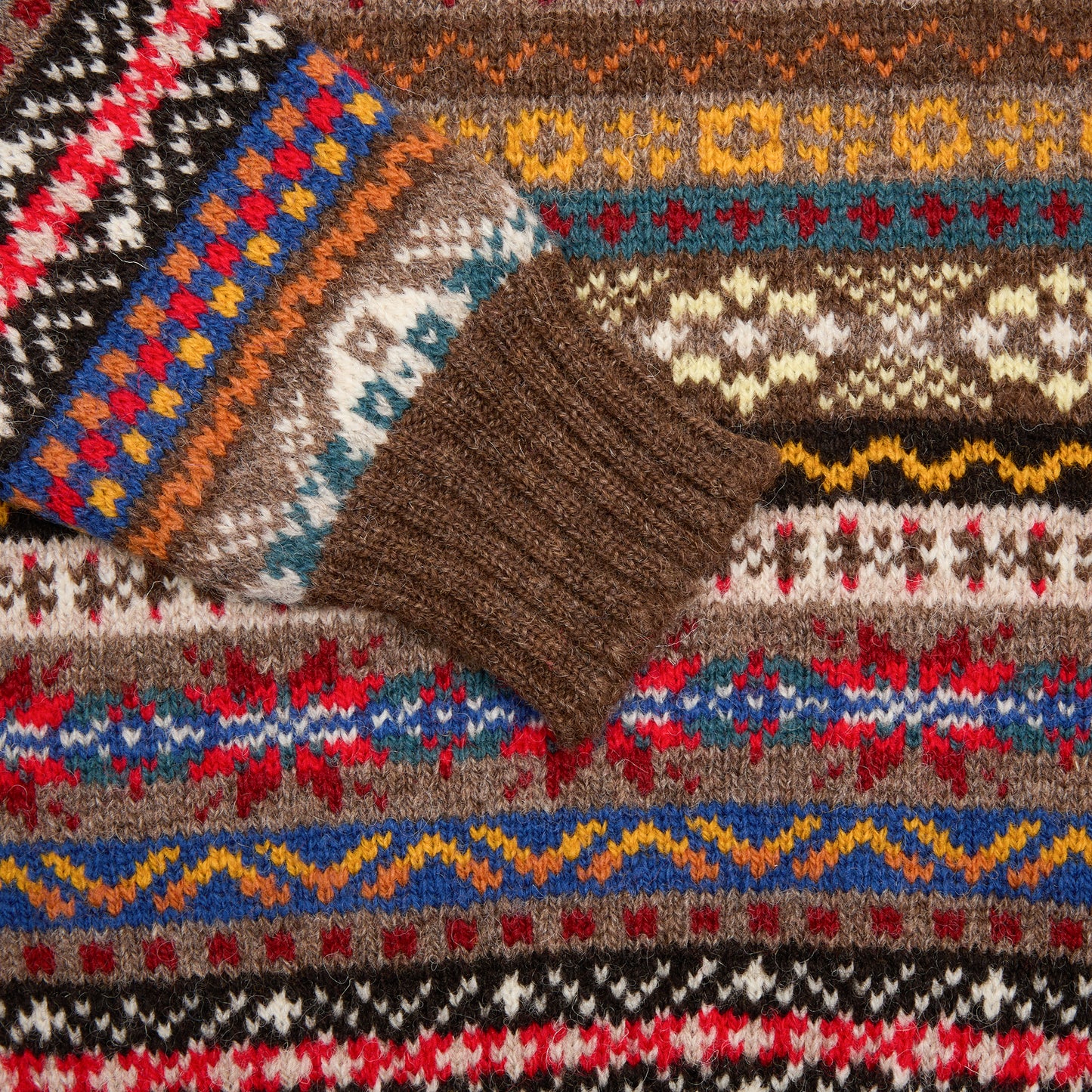 Jamieson's Fair Isle Jumper in Mocha