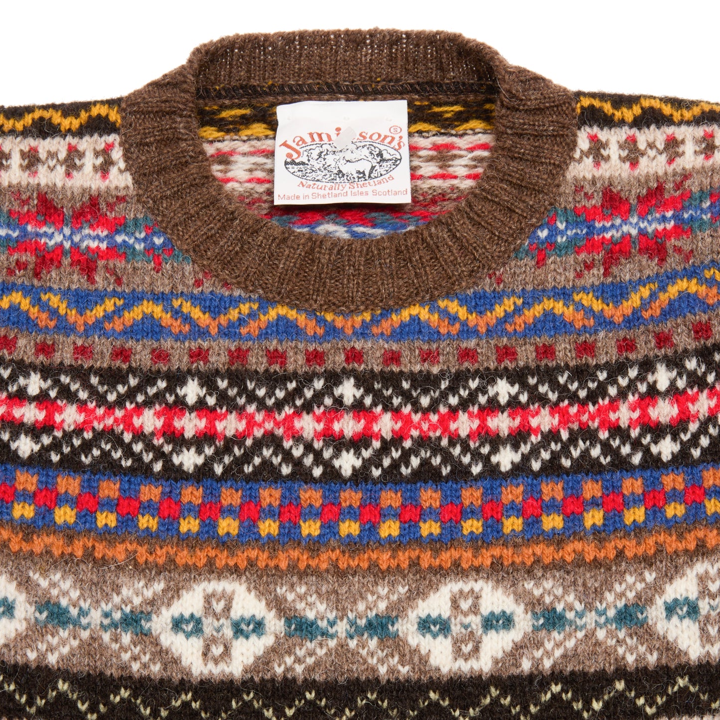 Jamieson's Fair Isle Jumper in Mocha
