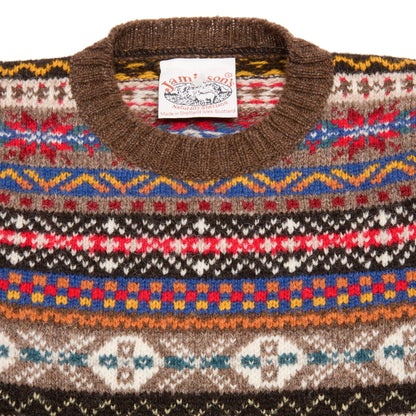 Jamieson's Fair Isle Jumper in Mocha