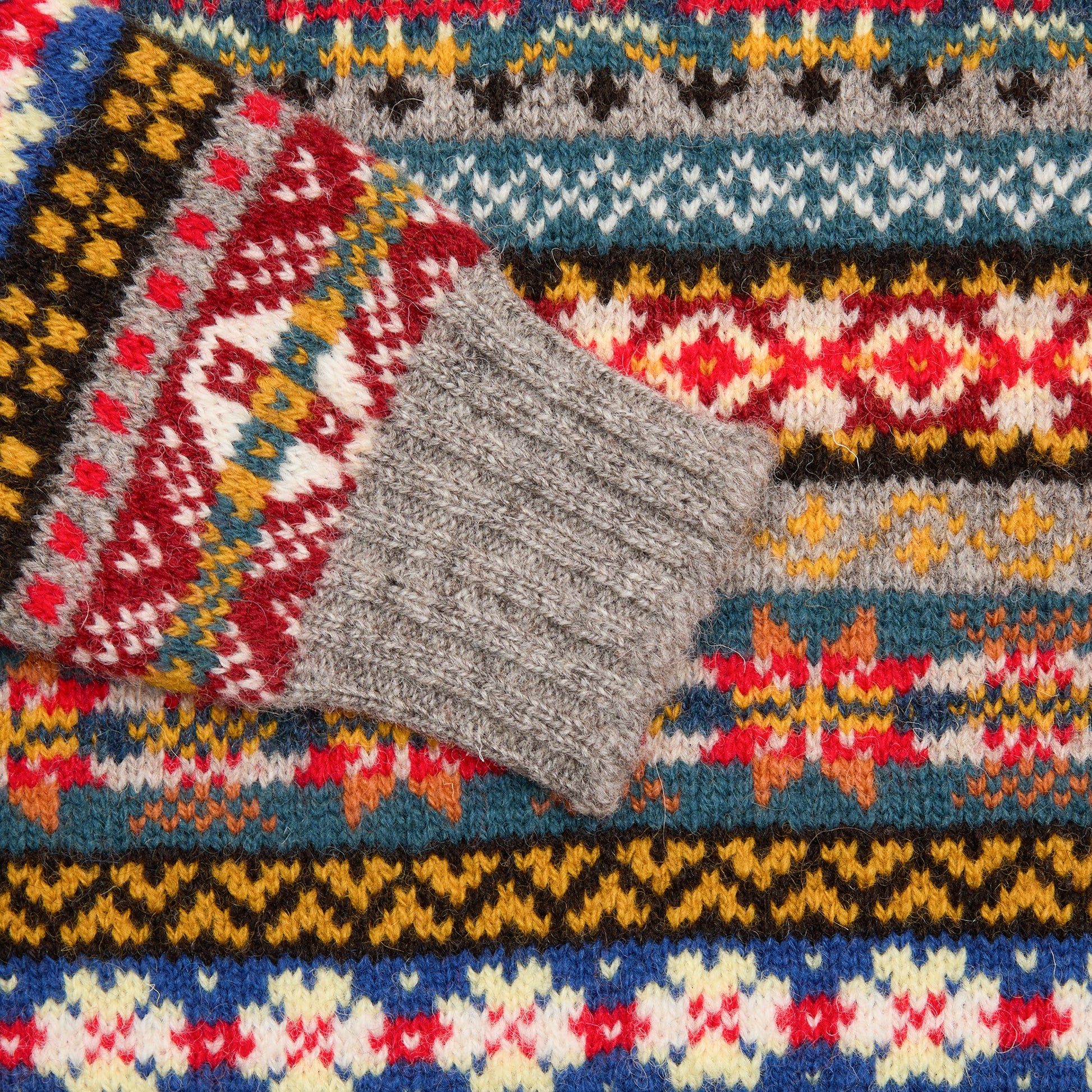 Jamieson's Fair Isle Jumper in Silver
