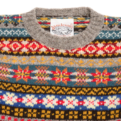 Jamieson's Fair Isle Jumper in Silver