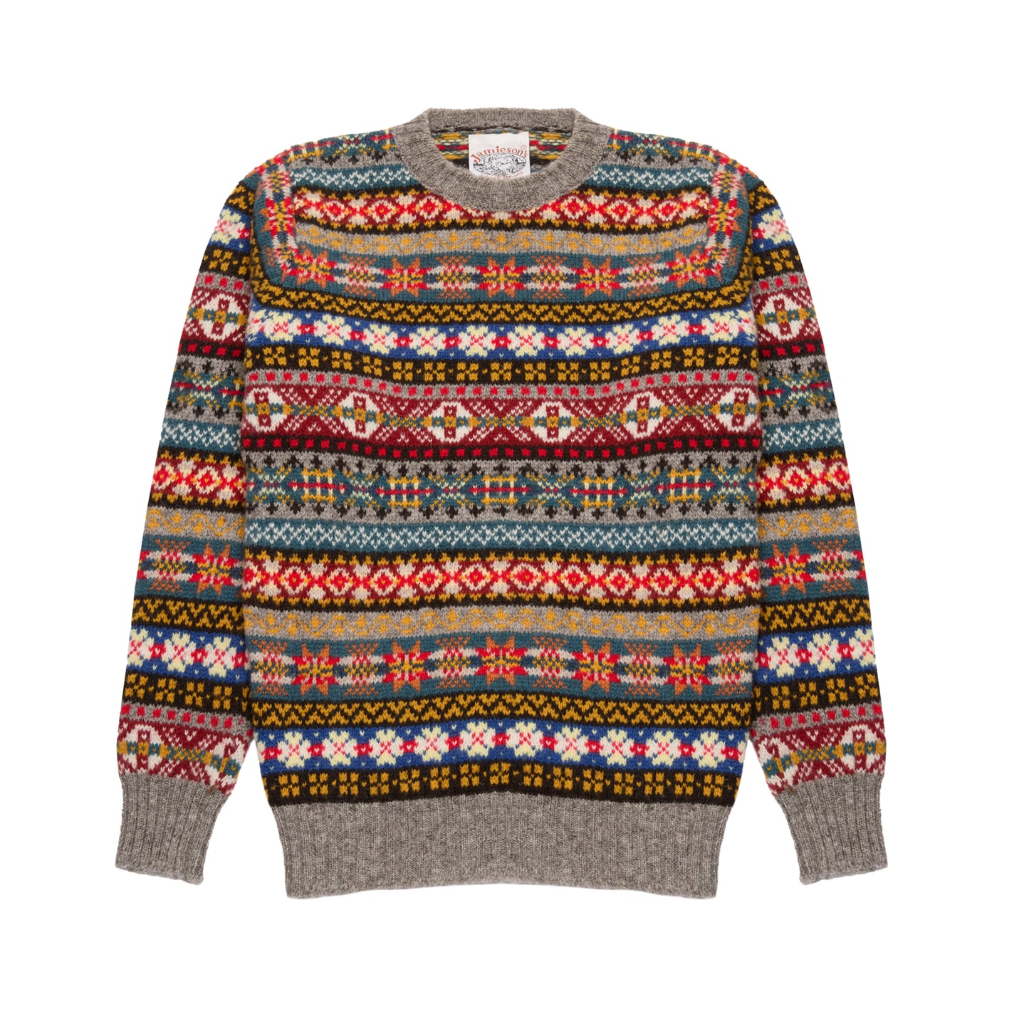 Jamieson's Fair Isle Jumper in Silver