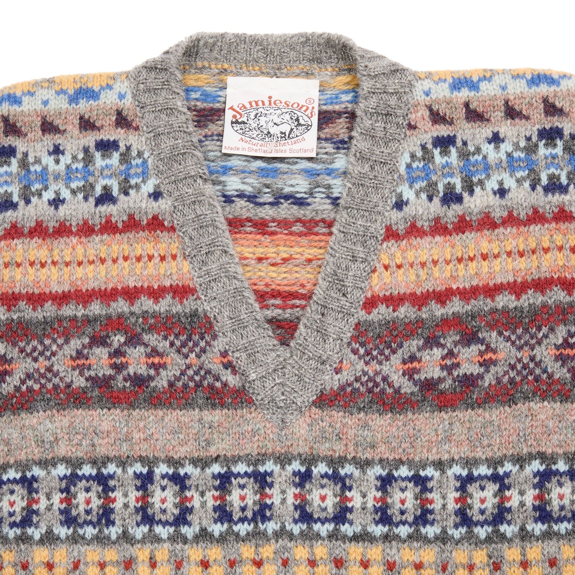 Jamieson's Fair Isle Slipover in Steel