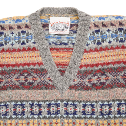 Jamieson's Fair Isle Slipover in Steel