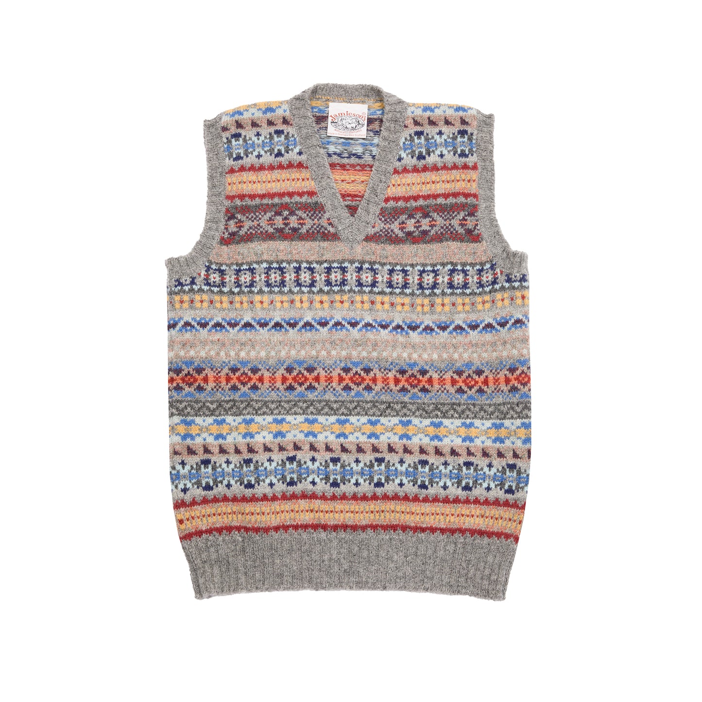 Jamieson's Fair Isle Slipover in Steel