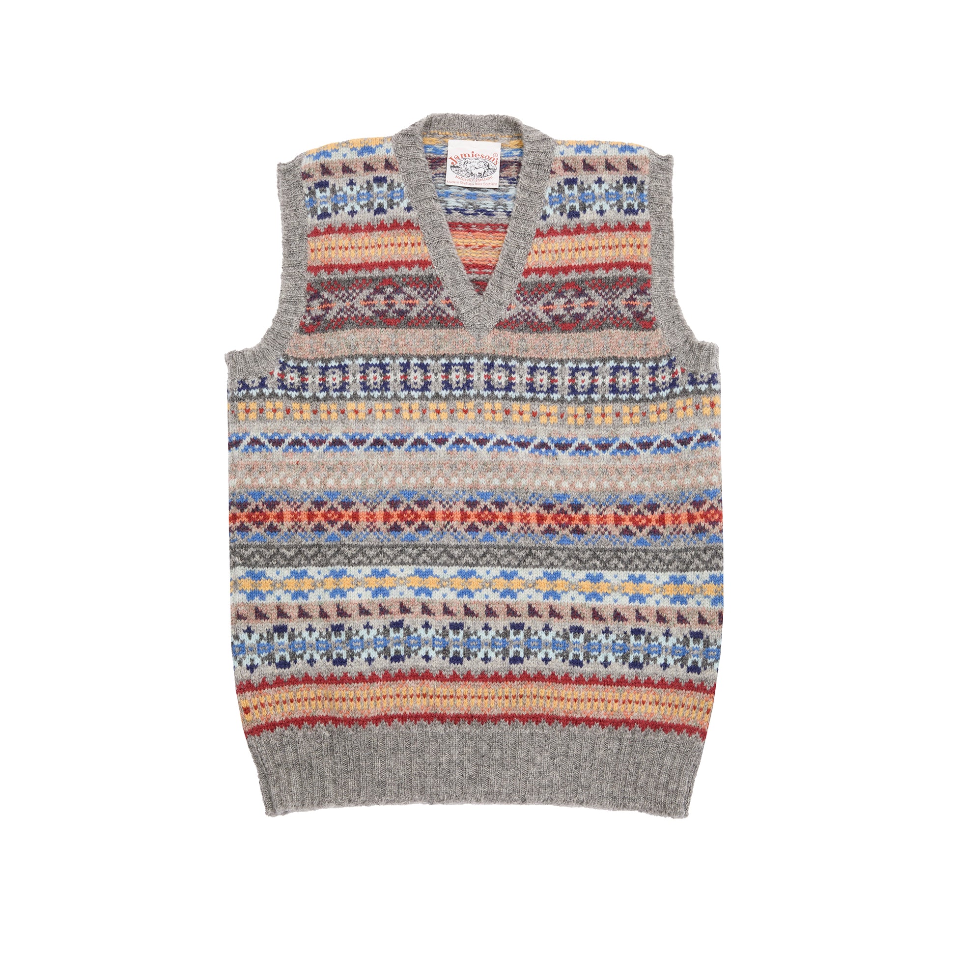 Jamieson's Fair Isle Slipover in Steel