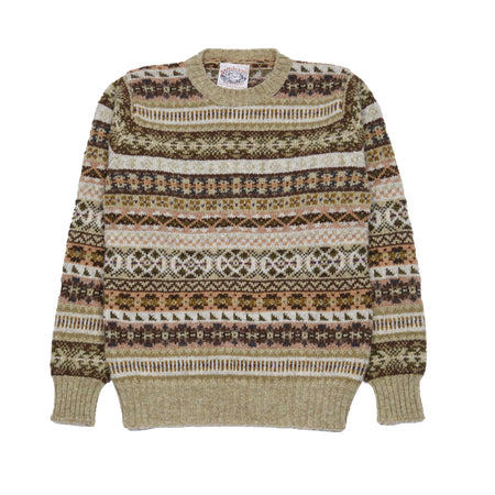 <p>Fair Isle jumper knitted from 100% Shetland wool.</p> <p>Knitted in the Shetland Islands, Scotland.</p>