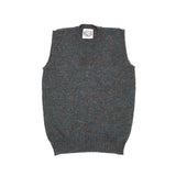 <p>V-neck sleeveless pullover knitted from 100% Shetland wool.</p> <p>Knitted in Shetland.</p>