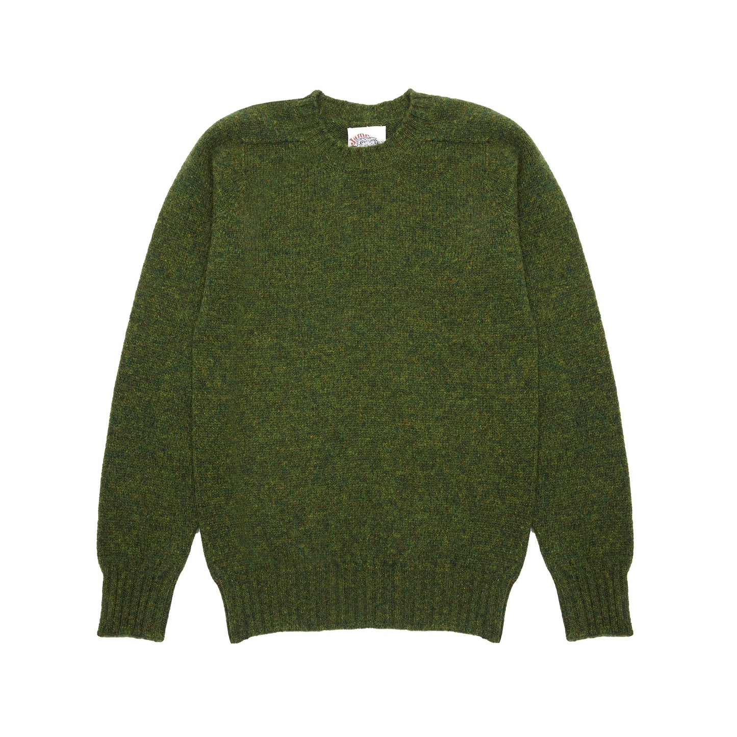Jamieson's Crewneck Shetland Jumper in Prairie