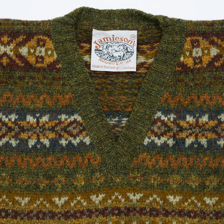 Jamieson's Fair Isle Slipover in Spaghnum