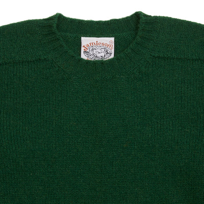 Jamieson's Shetland Jumper in Tartan Green 3