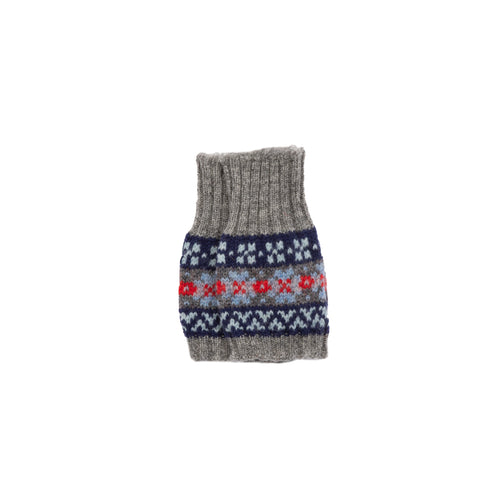 Jamieson's Fair Isle Handwarmers in Steel