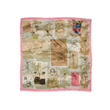 KONRAD Celia Silk Scarf in Dairy / Cream and Camouflage / Khaki 2