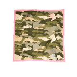 KONRAD Celia Silk Scarf in Dairy / Cream and Camouflage / Khaki 3