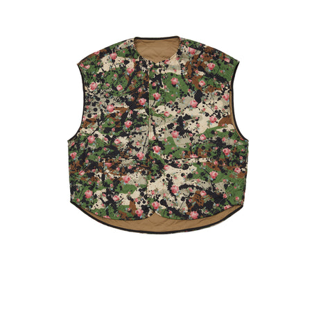 KONRAD Resi Reversible Vest in Roses Dripping Green 1