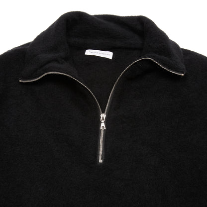 Kaptain Sunshine Silk/Wool Fleece Pullover in Black