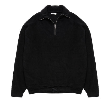 Kaptain Sunshine Silk/Wool Fleece Pullover in Black
