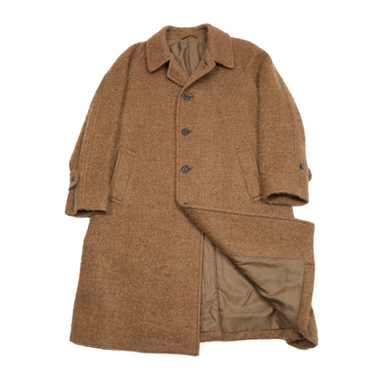 Kaptain Sunshine Napped Wool Umbrella Coat in Top Khaki