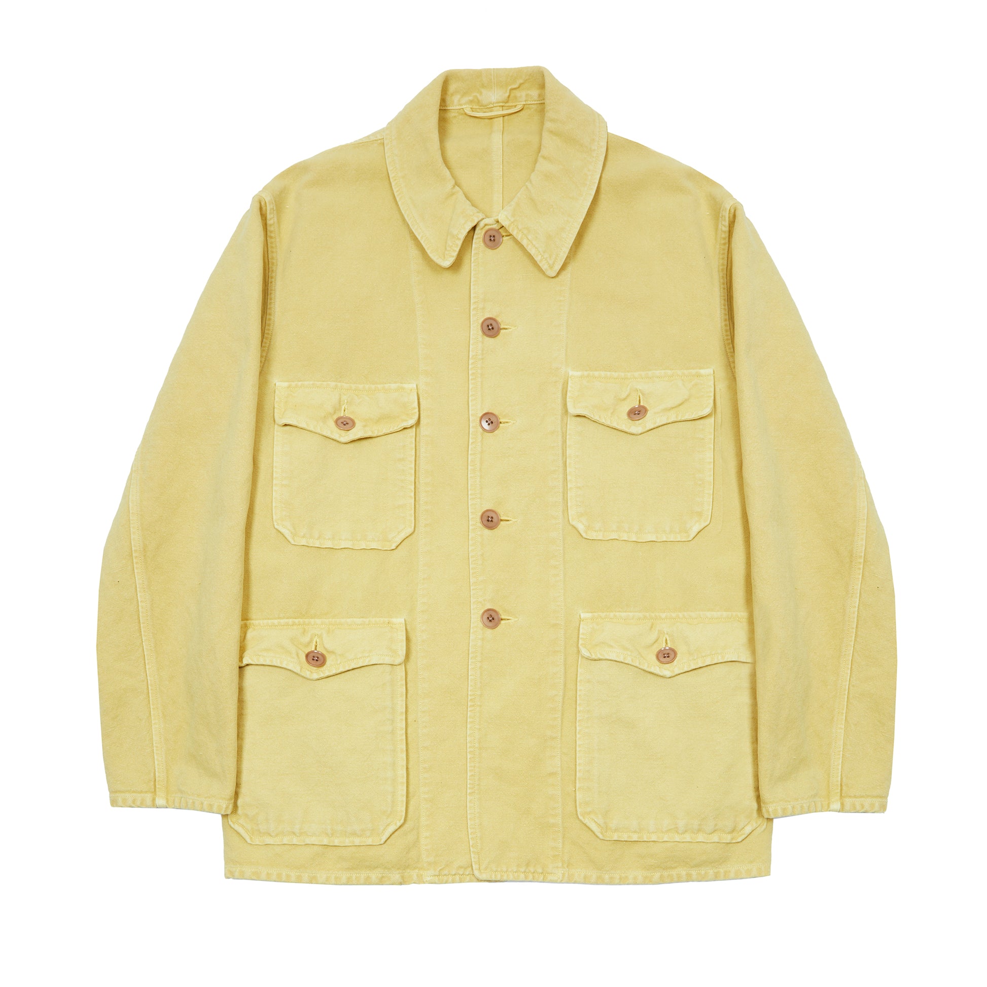 Kaptain Sunshine Cotton Hemp Hunt Jacket in Butter