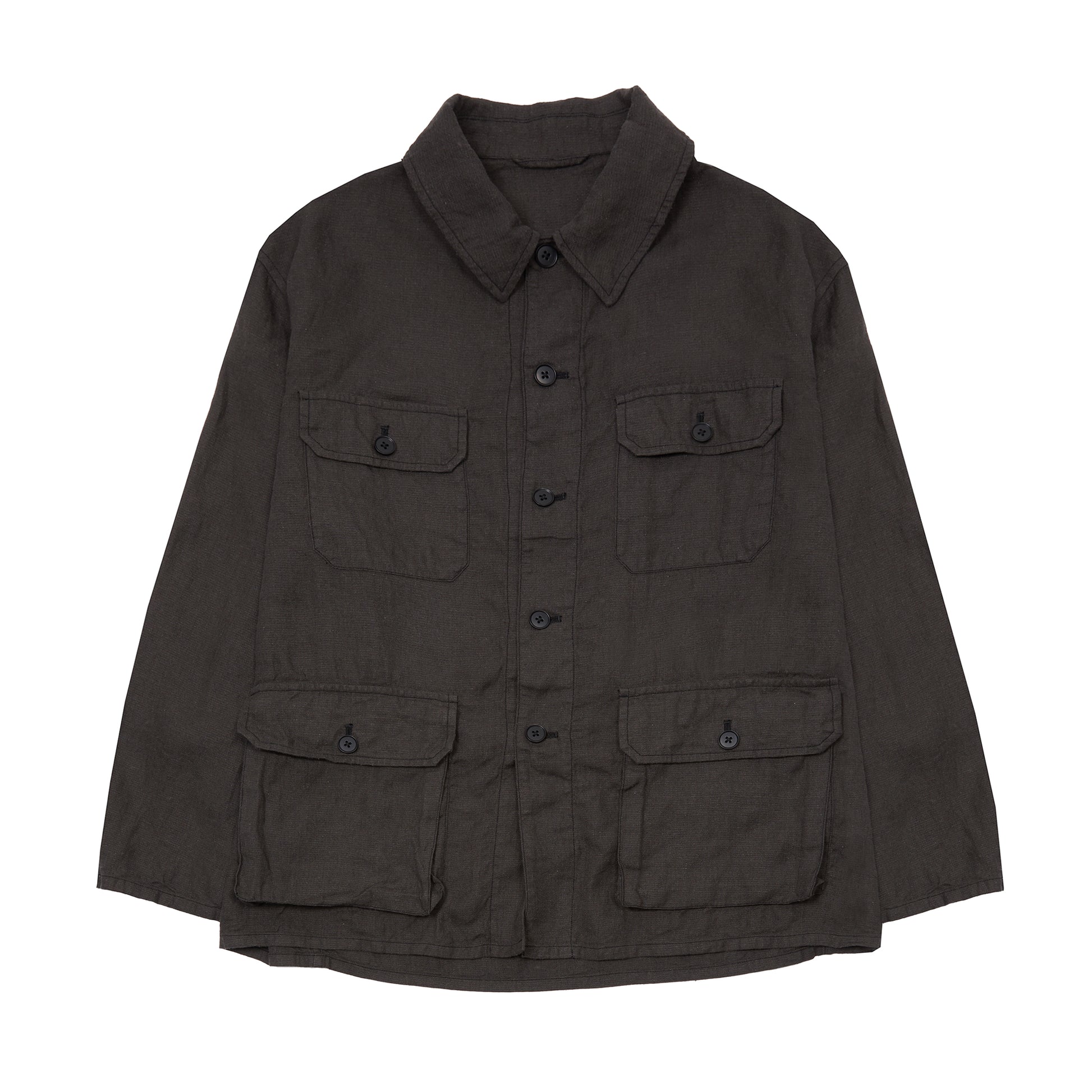 Kaptain Sunshine Safari Shirt Jacket in Ink Black