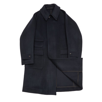 Kaptain Sunshine Traveller Wool Coat in Top Navy