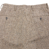 Kaptain Sunshine Donegal Tweed Manhattan Trousers in Khaki Nep