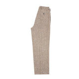 Kaptain Sunshine Donegal Tweed Manhattan Trousers in Khaki Nep