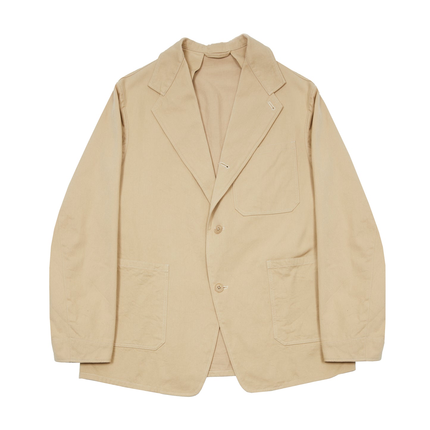 Kaptain Sunshine Cotton Square Drill Jacket in Khaki