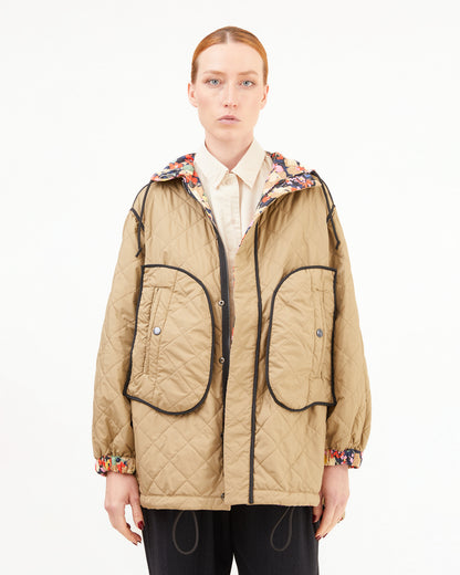 KONRAD Anna Reversible Jacket in Vintage Flower/Camel