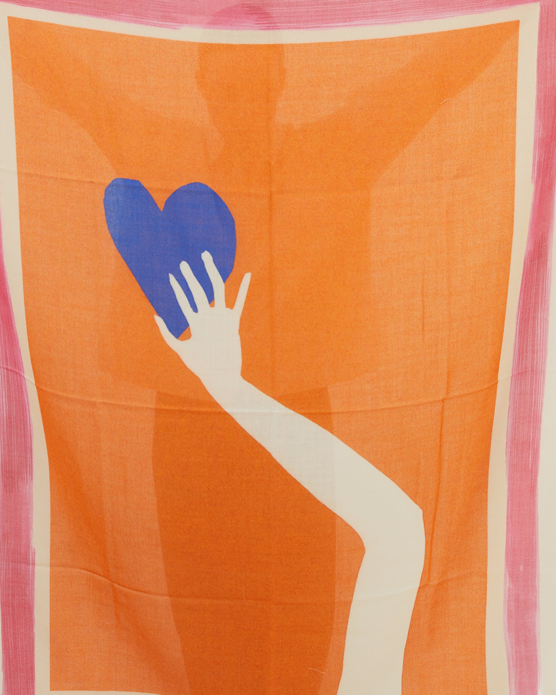 KONRAD Cri Scarf in Love Orange Print