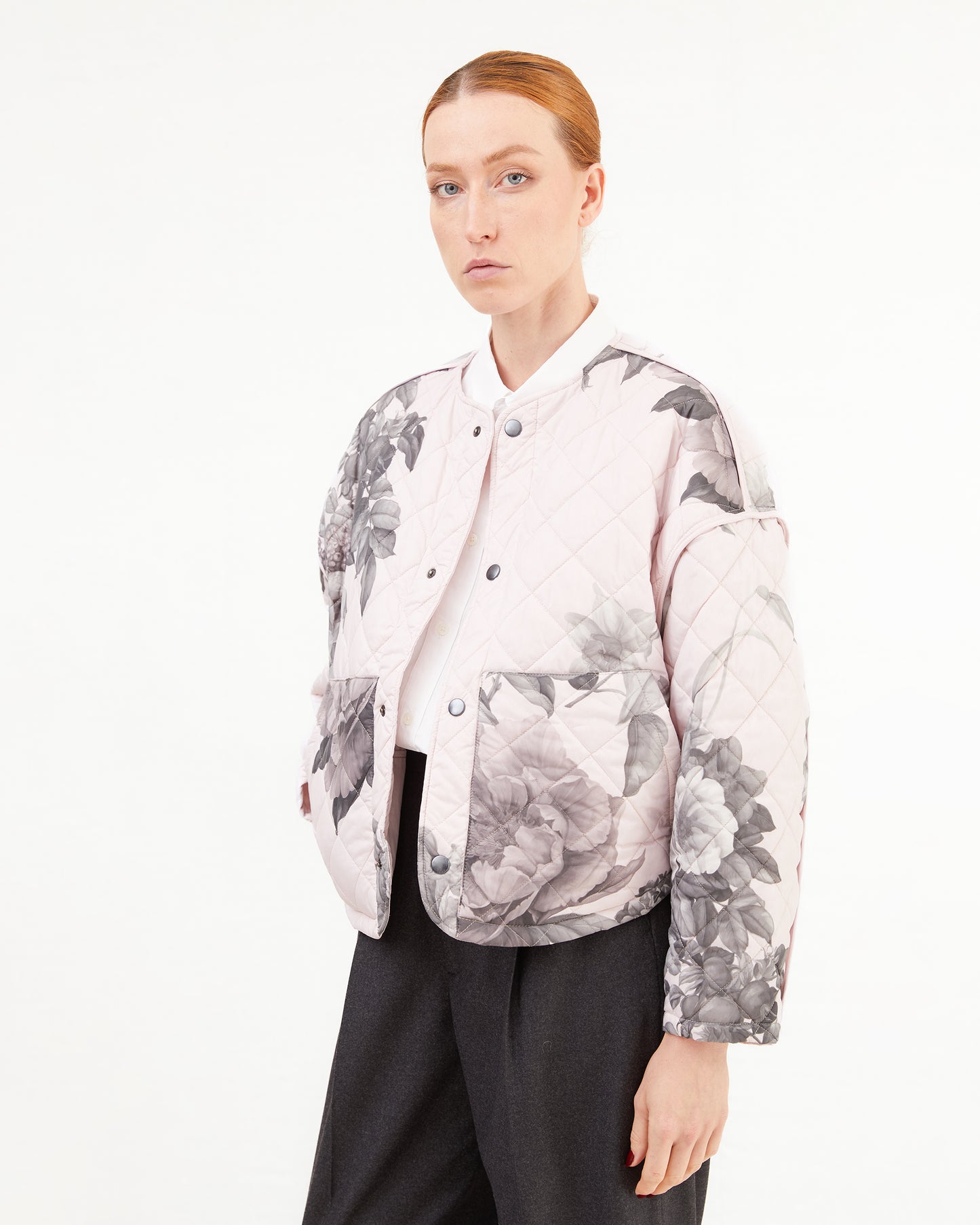 KONRAD Isabella Reversible Jacket in Blush/Flower Rosa