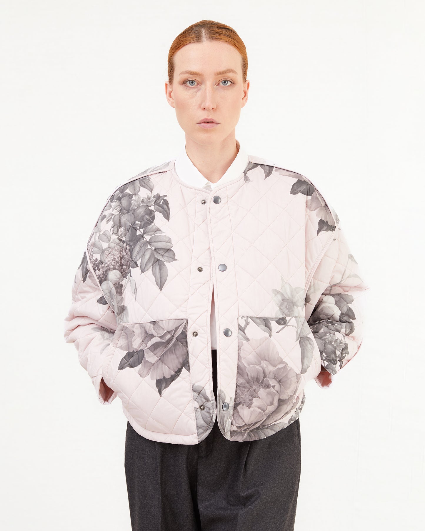KONRAD Isabella Reversible Jacket in Blush/Flower Rosa