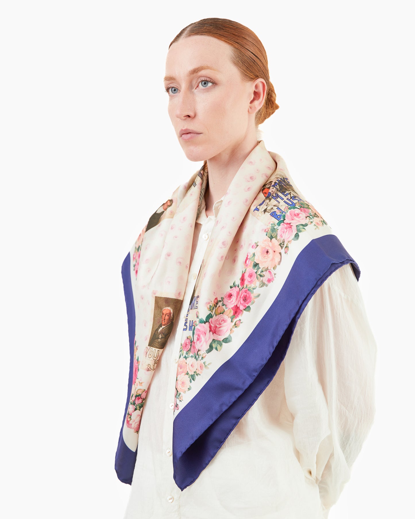 KONRAD Camen You Make Me Blush Scarf in Cream