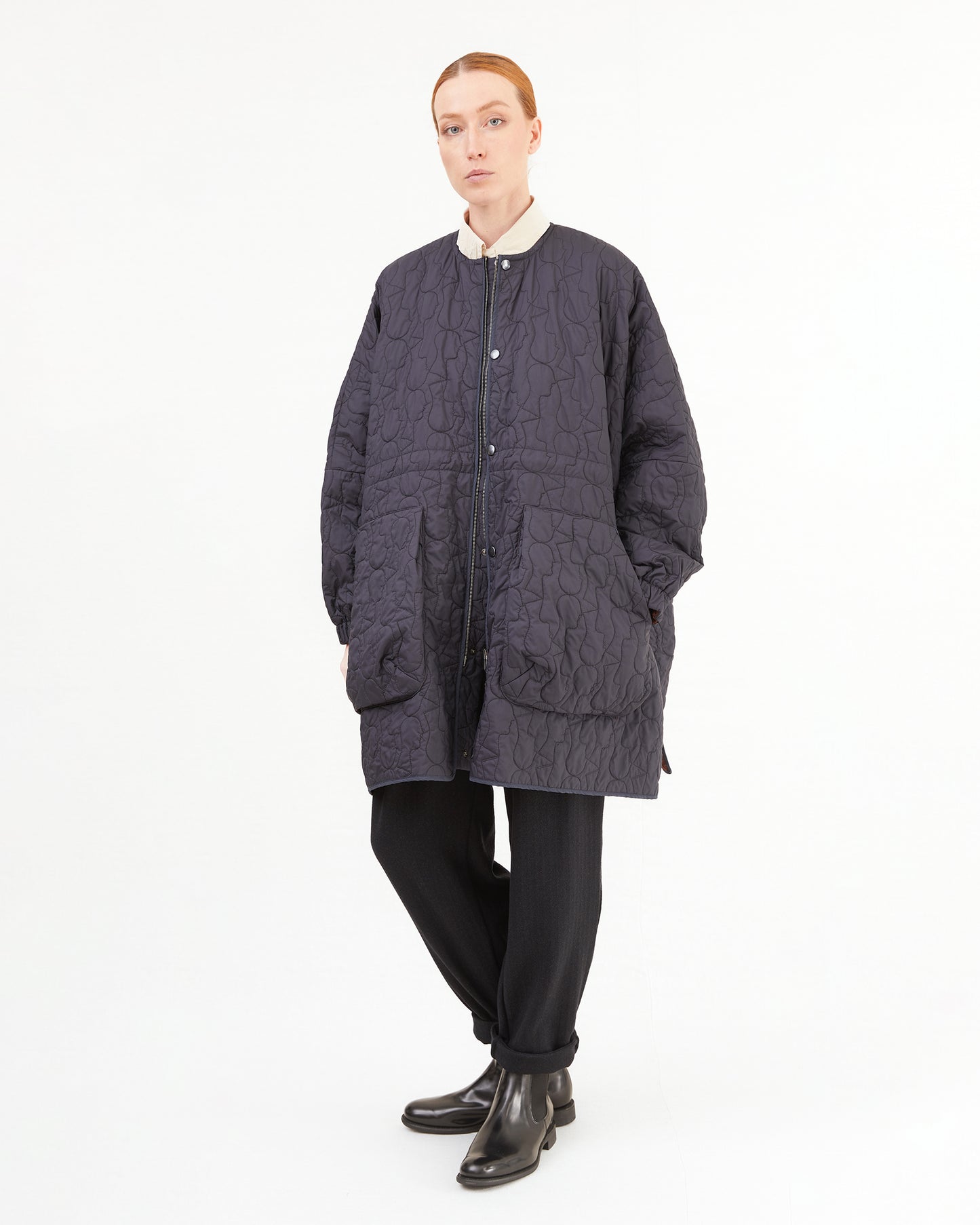 KONRAD Sungjin Reversible Jacket in Navy/Hazel