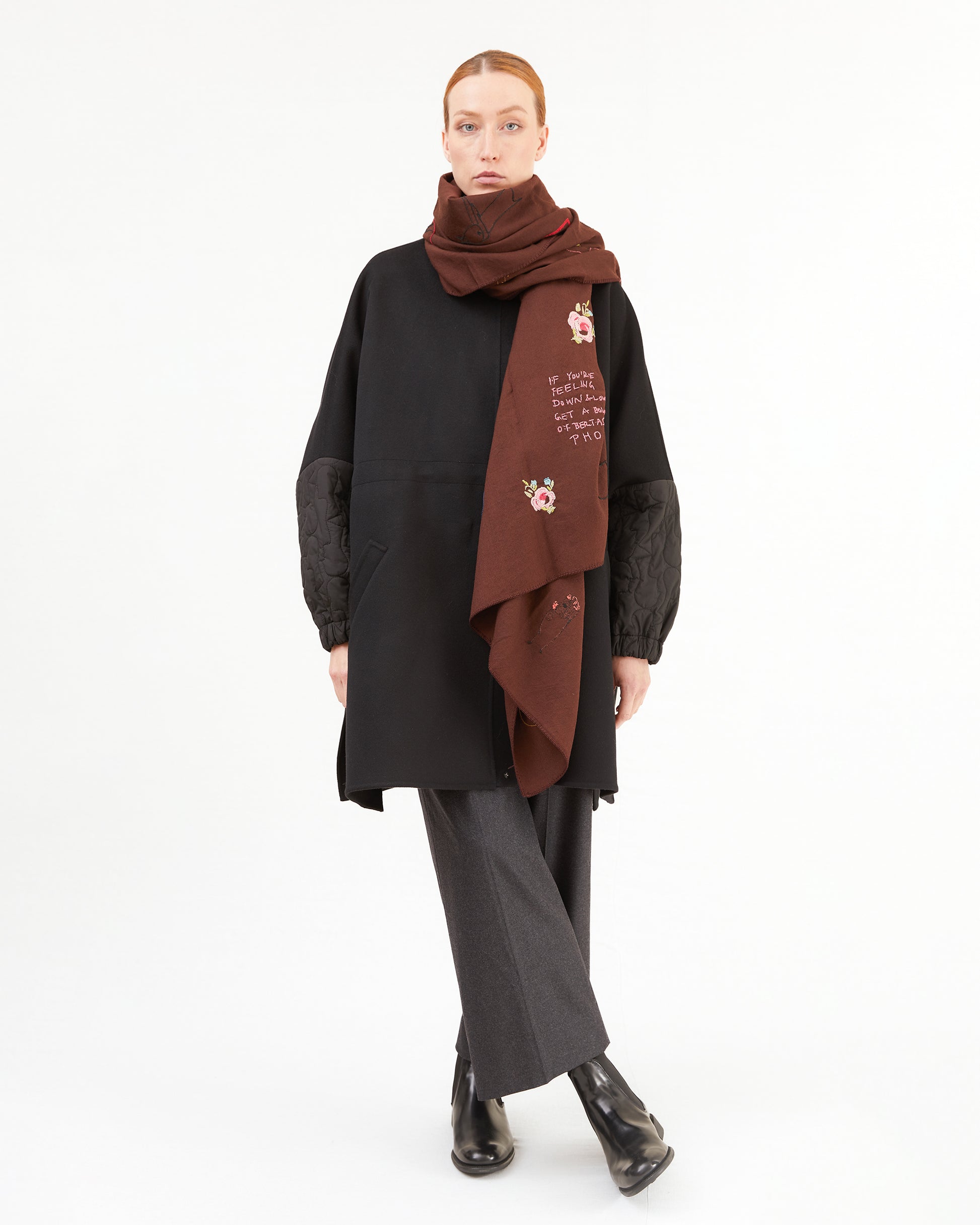 KONRAD Stella Scarf in Scribbles/Hazel
