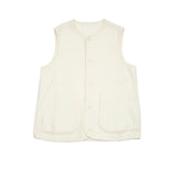 Labo Art Women's Panos Feltro Wool Gilet in Winter White