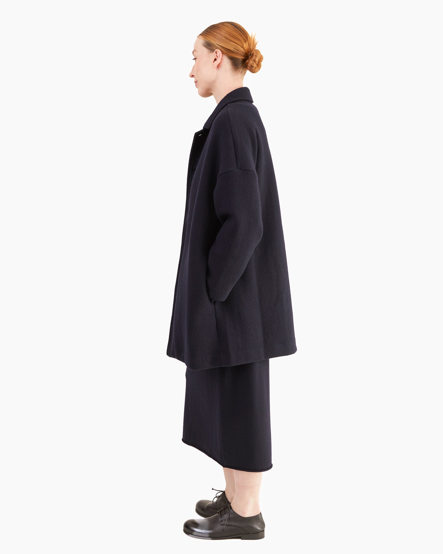 Labo Art Women's Nora Feltro Wool Jacket in Atlantic