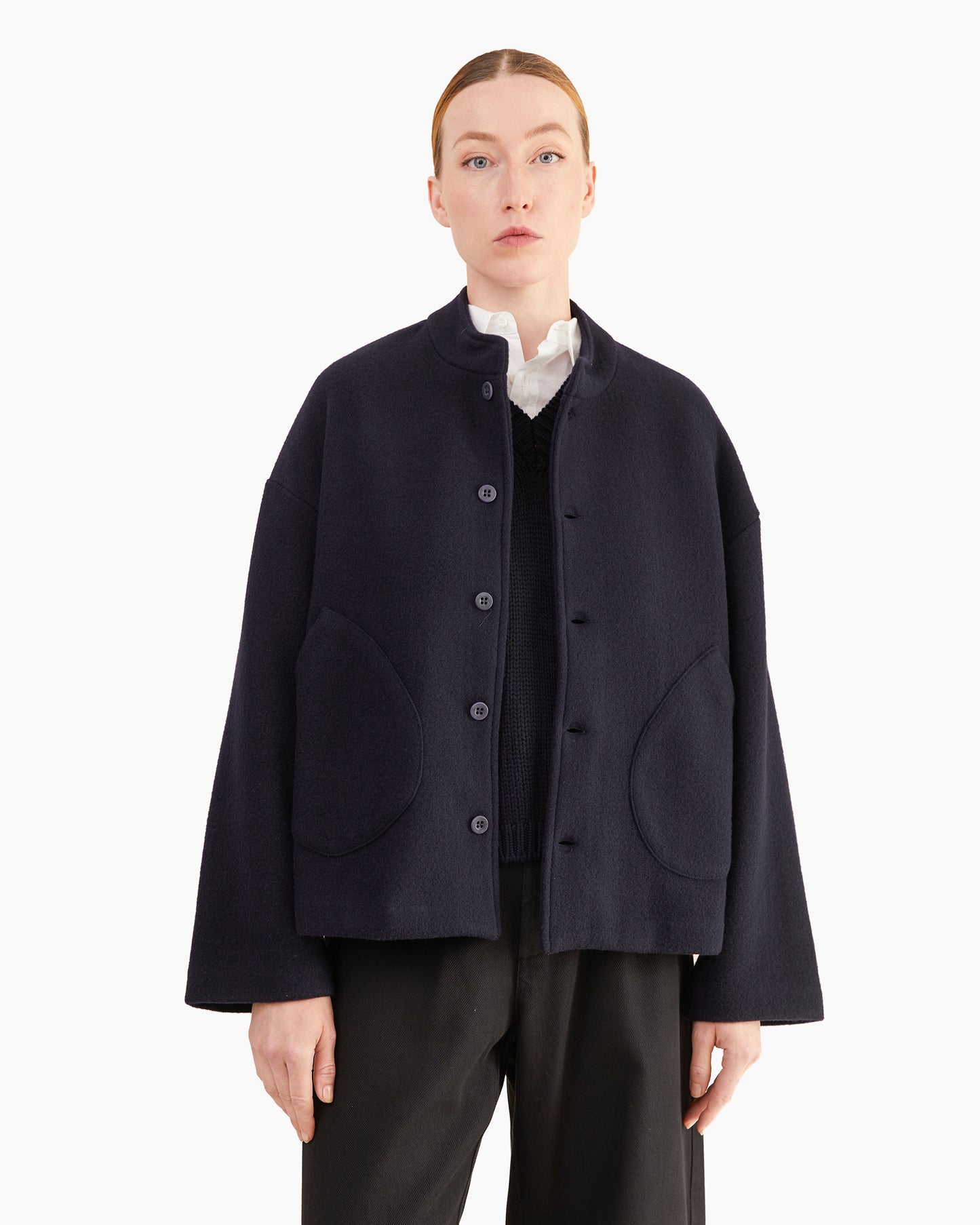 Labo.Art Women's Ficus Feltro Knit Jacket in Atlantic