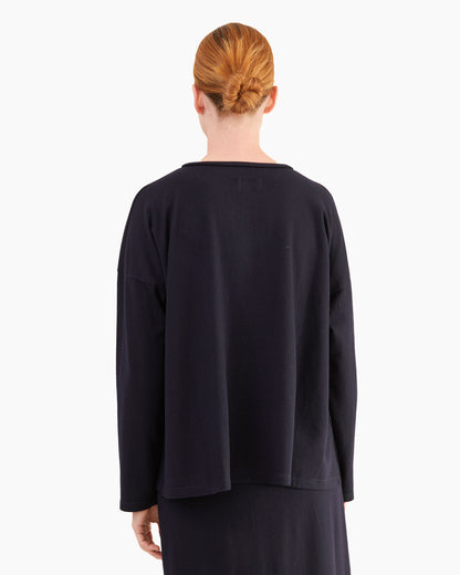Labo.Art Women's Sandra Charme Knitted Long Sleeve Top in Atlantic
