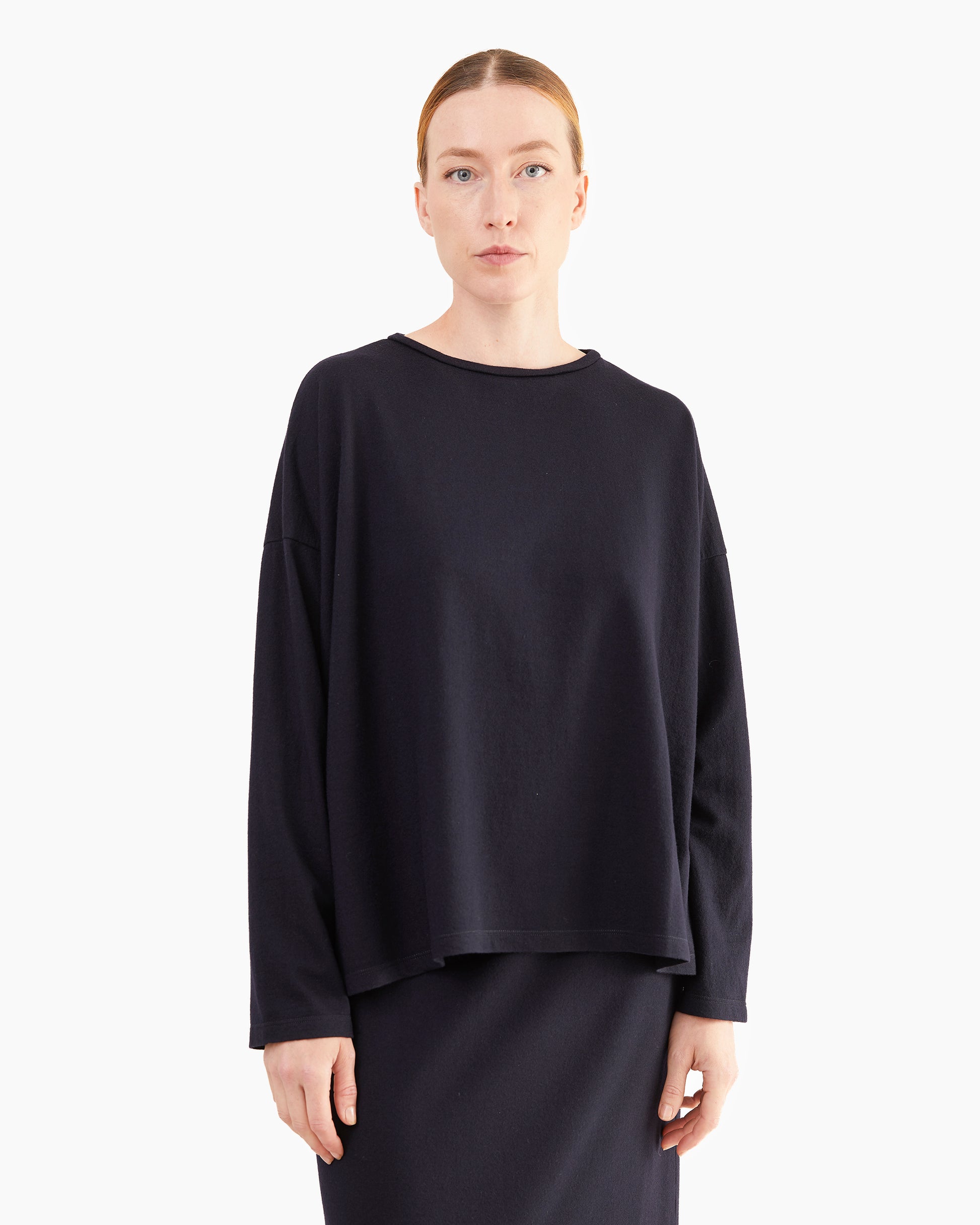 Labo.Art Women's Sandra Charme Knitted Long Sleeve Top in Atlantic